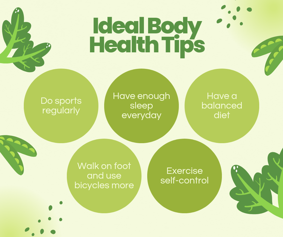 Green and white simple ideal ways to stay healthy.